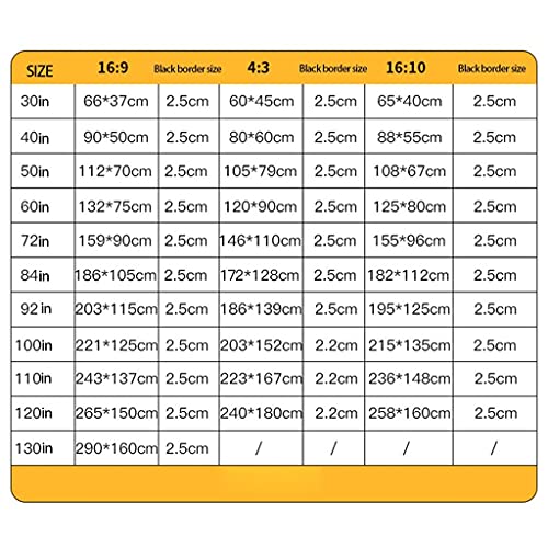 Pantalla de proyector plegable de poliéster suave simple para cine en casa y exterior anti-luz (100 pulgadas) miniatura 2