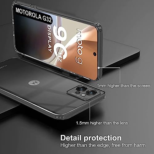 Image of Fashionury Shockproof Crystal Clear Back Cover Case for Motorola Moto G32 | 360 Degree Protection | Protective Design | Transparent Back Cover