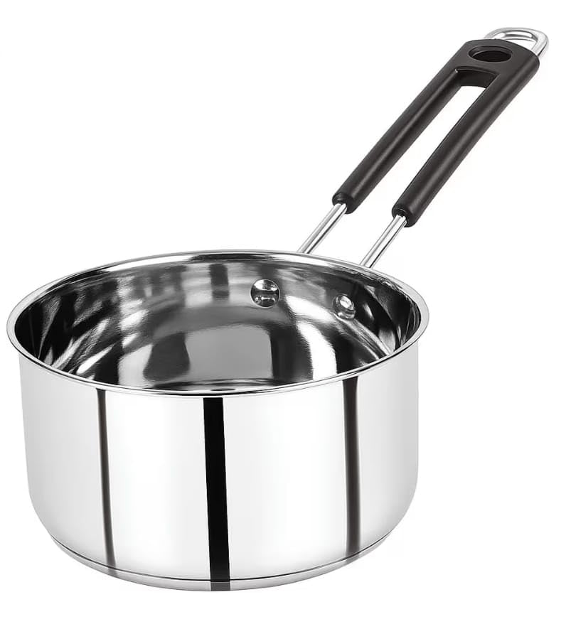 Image of NFC Stainless Steel Patila 2.5 Litre | Heavy Gauge Tea & Milk Pan /Patila | Heavy Duty | Induction & Gas Compatible | Best for Home & Kitchen | Daily Use Stainless Steel Sause Pan 2.5L