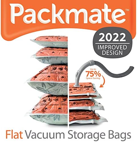Packmate - 4 Medium 60 x 45cm Flat Vacuum Storage Bags Ð Ideal for Storing Baby Clothes, Pillows, Blankets, Towels and Much More