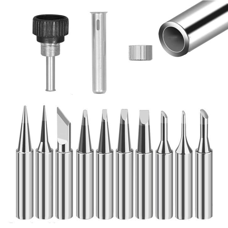 Serplex® 10Pcs Soldering Iron Tips 900M Soldering Iron Tips, Replacement Soldering Tips with Adapters, Precision Solding Tip Set 60W Welding Tools and Accessories for Circuit Board Repair, DIY Project-image-39