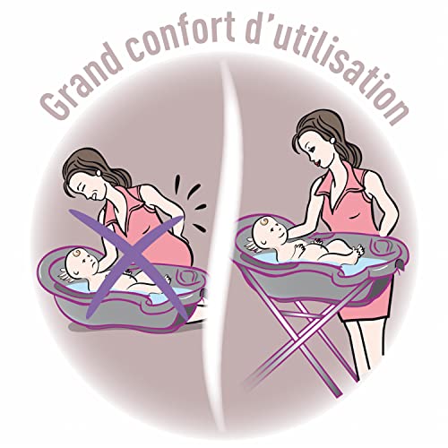 Support pour baignoire bébé pliable de 0 à 12 mois pour le bain de bébé - 3