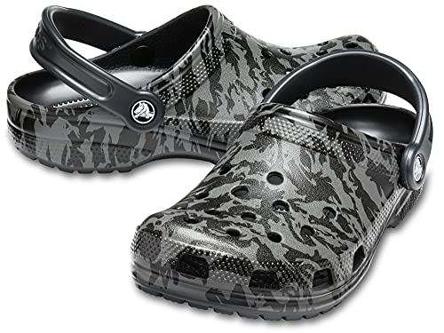 Image of Crocs Unisex Adult Classic Printed Camo Clog, Black, 42 /43