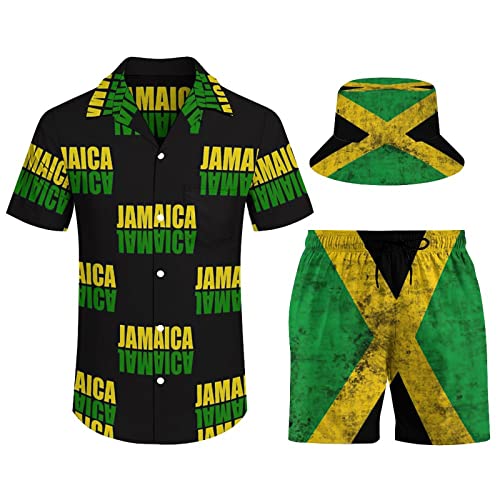 Chemise de plage Jamaïque et pantalon blanc pour vacances d'été