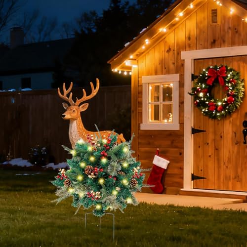 Relleno para macetas de Navidad con luces LED de exterior 3
