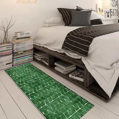 Tapis de couloir moderne vert foncé pour une décoration d'entrée chaleureuse - 3