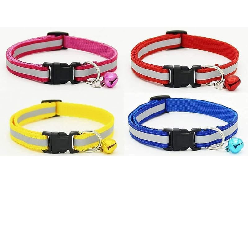 KittuPet Pack of 4 pcs Collar Reflective Collar Deisgn Interactive Collar for Your Kitten Pupies Dog Size 10 MM Random Color (B0CY7Z44S4) Amazon Price History, Amazon Price Tracker
