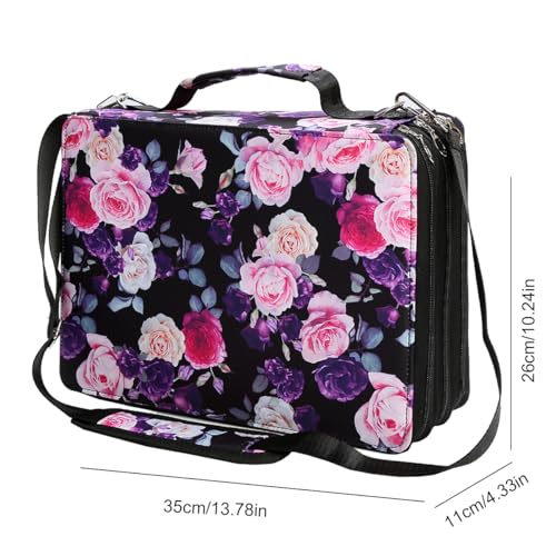 Image of Marker Pen Organizer Case 168 Slots w /Handle & Shoulder Strap