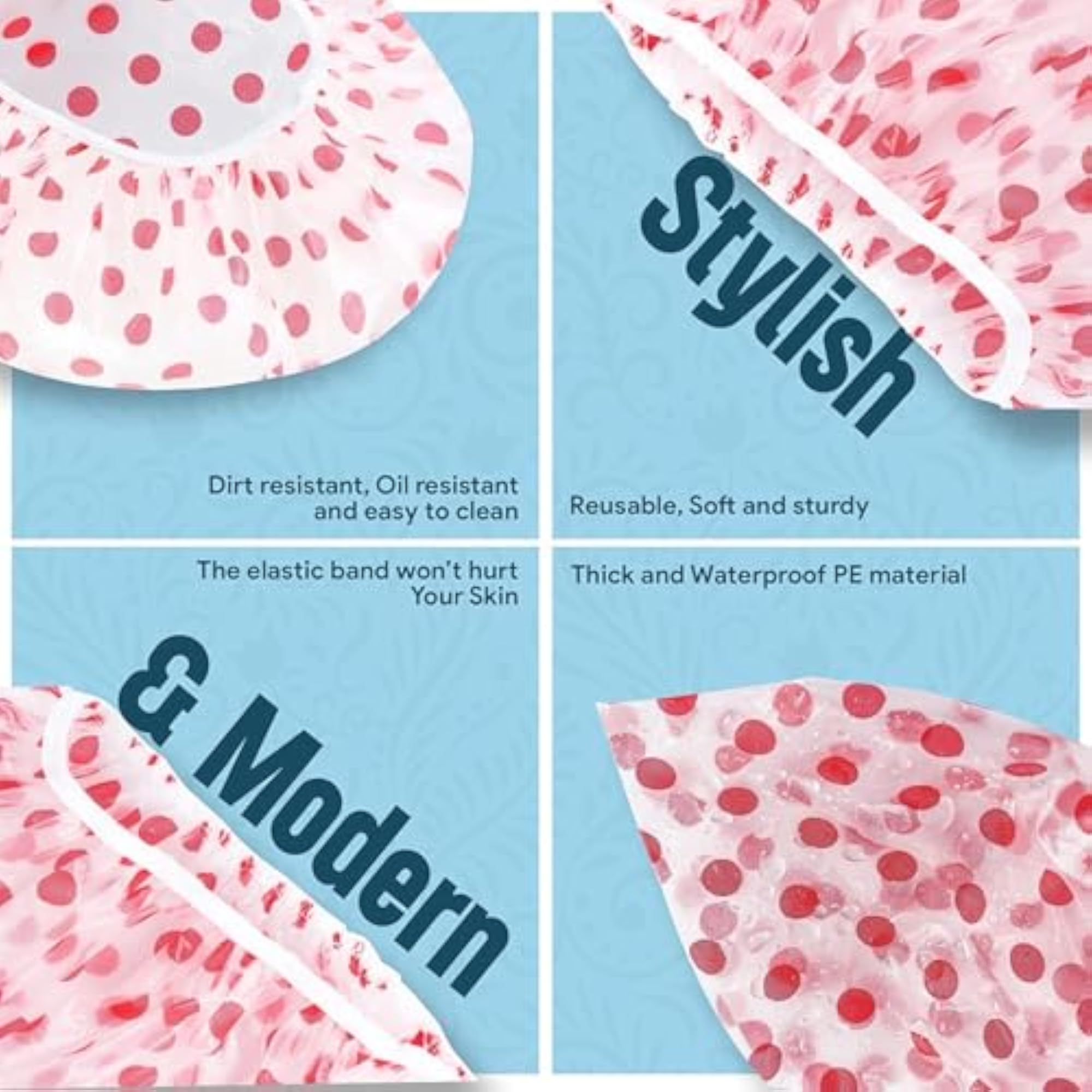Double Waterproof Layer Shower Caps for Women