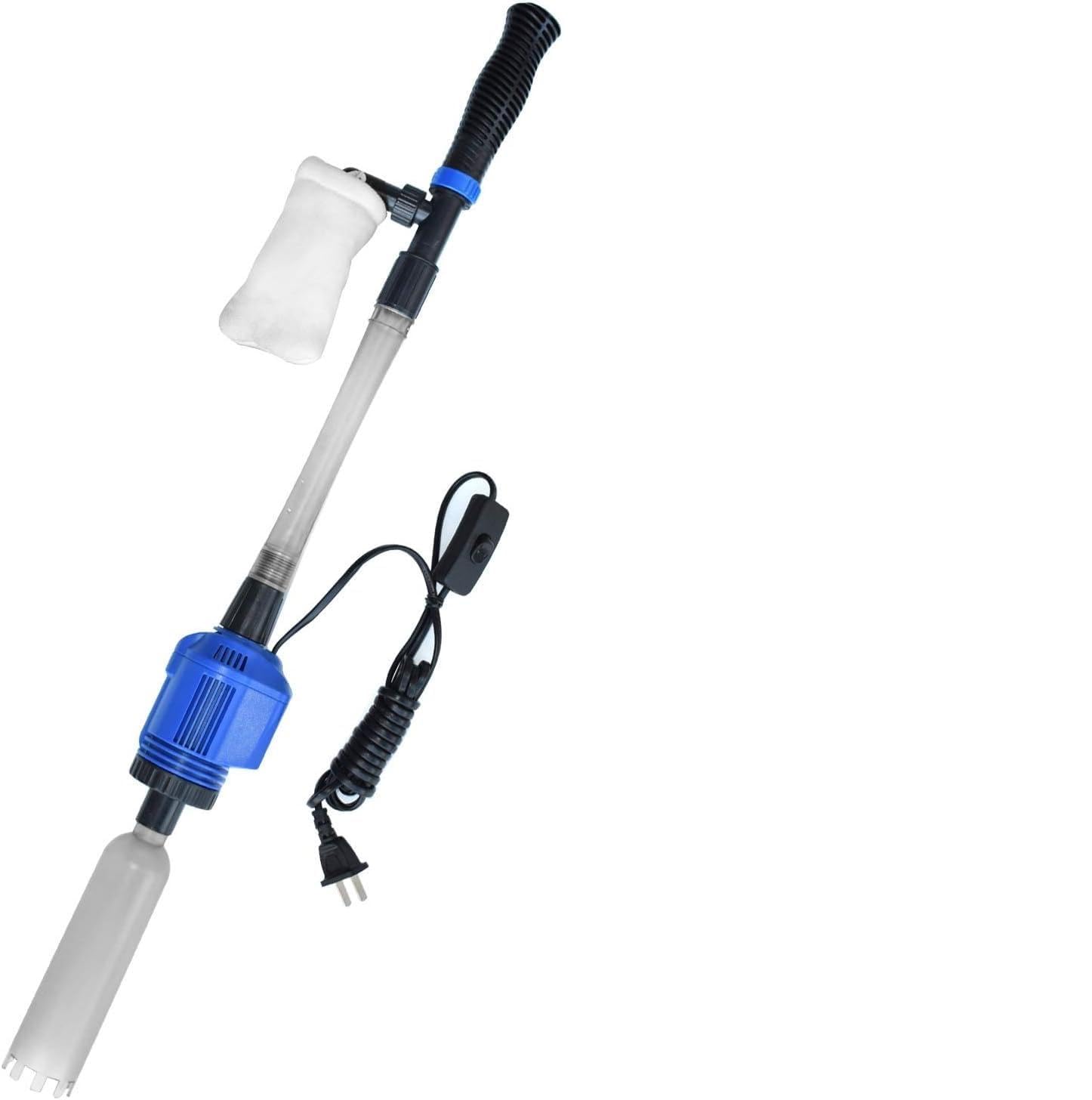 Limpiador de grava para acuario y removedor de algas con abrazadera de controlador de manguera de agua, esencial para limpieza de peceras, mantenimiento de grava y arena