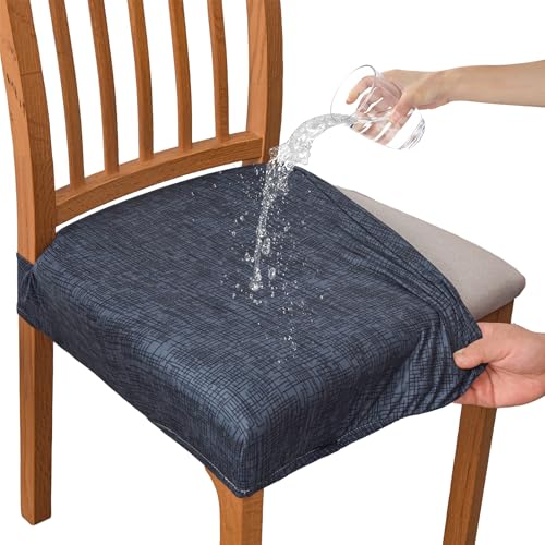 CRFATOP Waterproof Dining Chair Seat Cover Set of 4 Stretch Slipcover,S,02