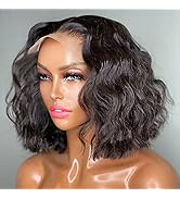 Clearance Wig 4x4 Lace Closure Wigs Short Bob Wigs Human Hair Water Wave Bob Wigs Human Hair Natu...