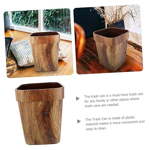 Caneca de basura rectangular de plástico para hogar miniatura 7