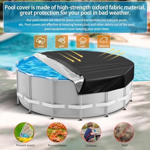 Cobertor solar redondo 8 ft para piscina elevada miniatura 3