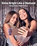 iWALK Portable Charger for iPhone, 5000mAh Wireless Portable Charger USB C Mini Power Bank with Diamond, 22.5W Fast Battery Pack Power Bank for iPhone 15/16/17 Series, Samsung & Android Series, Purple