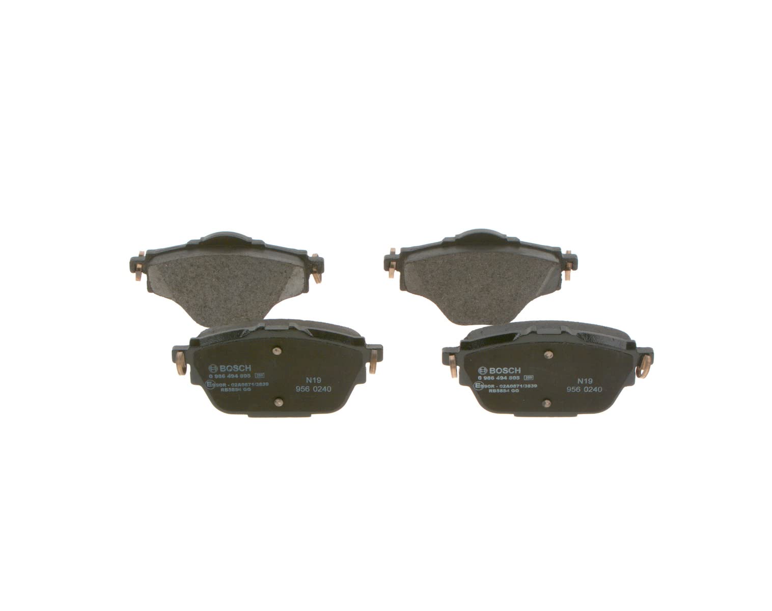 Bosch BP1979 - Pastiglie Freni Auto, Asse Posteriore - Qualità Bosch - Riduzione del Rumore e della Polvere - Certificazione ECE-R90 - Senza Rame - 1 Confezione da 4 Pastiglie
