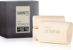 Sabonete em Barra Cremoso e Refrescante Natura Homem - 3un de 110g cada