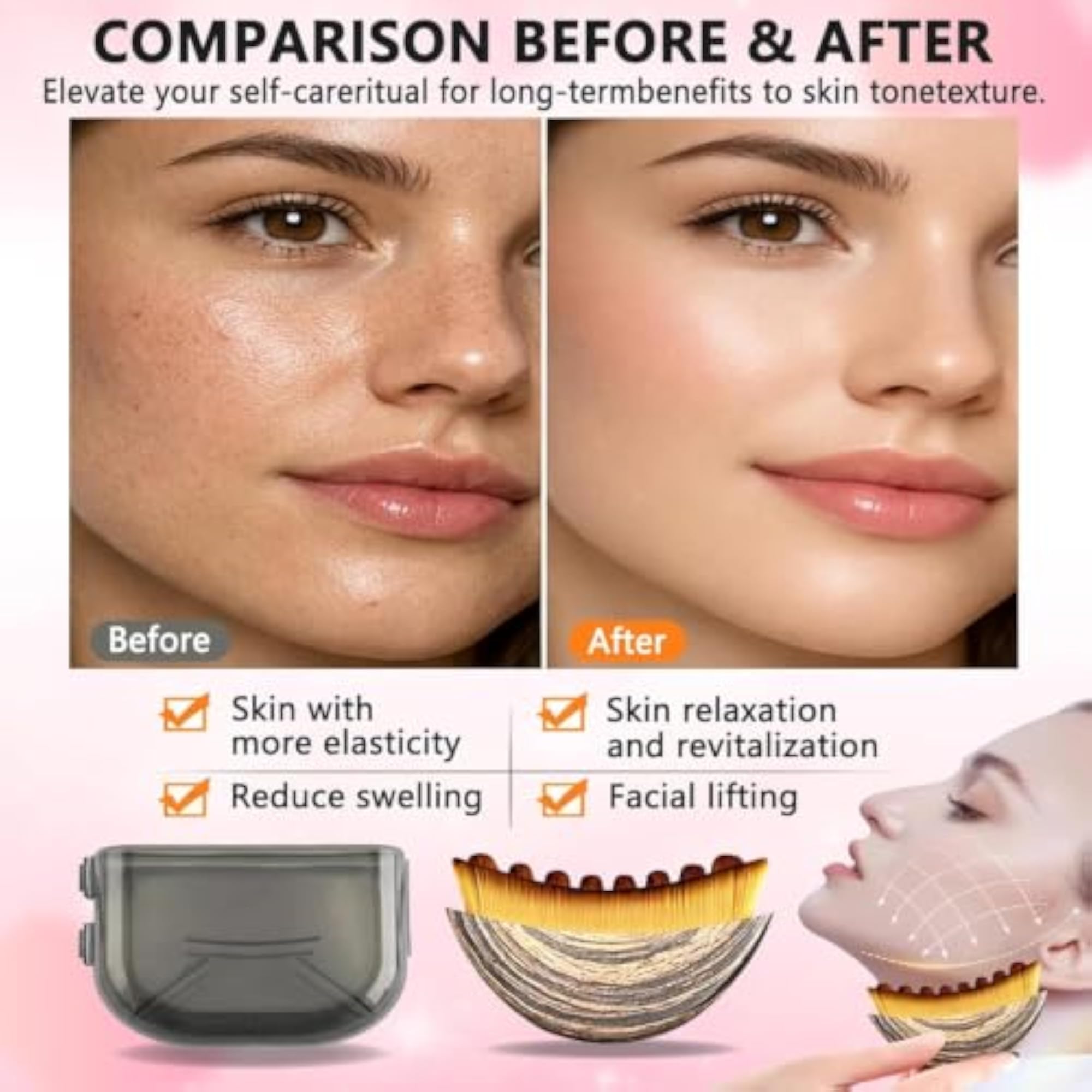 Lymphatic Contour Face Brush Set, 2pcs for Sculpting and Massage