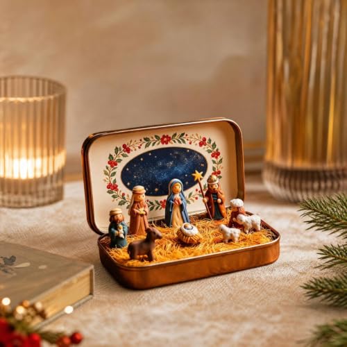 2 PCS Mini Jesus Figures Christmas Nativity Set & Figures Nativity Scene - image 4