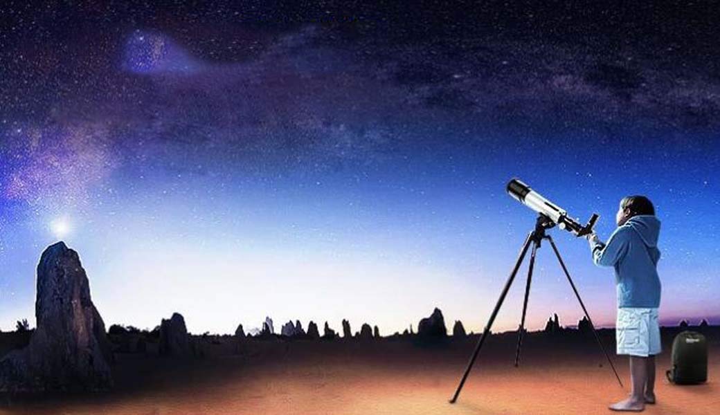 Telescopio astronomico, monoculare Portatile, telescopio per rifrazione delle Stelle a Caccia di Stelle, Vista ad Alta Definizione, Regalo per Studenti, Ingresso all'aperto