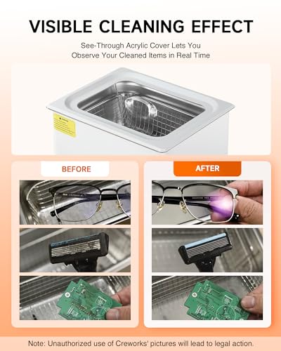 Creworks DUCS01000 Professional 10L Ultrasonic Cleaner thumb #6
