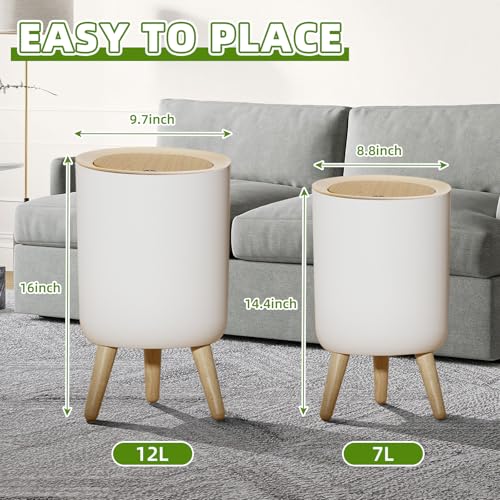 2 Pack Canecas de Basura con Tapa Presion y Diseño Moderno miniatura 4