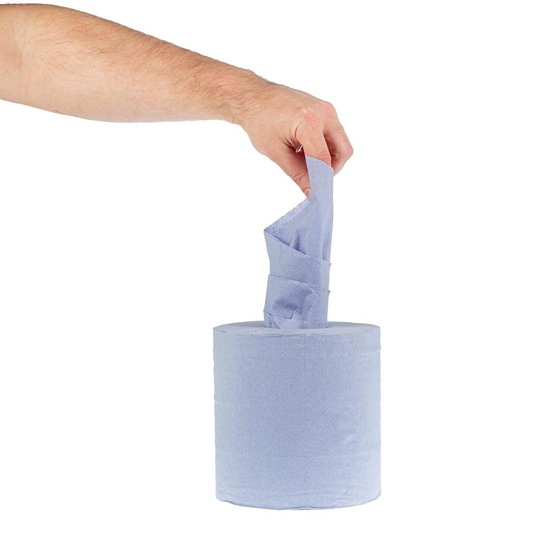 Jantex Centrefeed Roll Blue. 400 sheets per roll. Pack quantity: 6 by Catering Store Direct Ltd