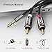 CableCreation 3.5mm to RCA Cable, 3.5mm Male to 2RCA Male Stereo Y Splitter RCA Cord Compatible with Echo Dot, Smartphone, MP3, Tablet, Stereo Receiver, Car, Speaker, HDTV ect, 1.6FT/0.48M