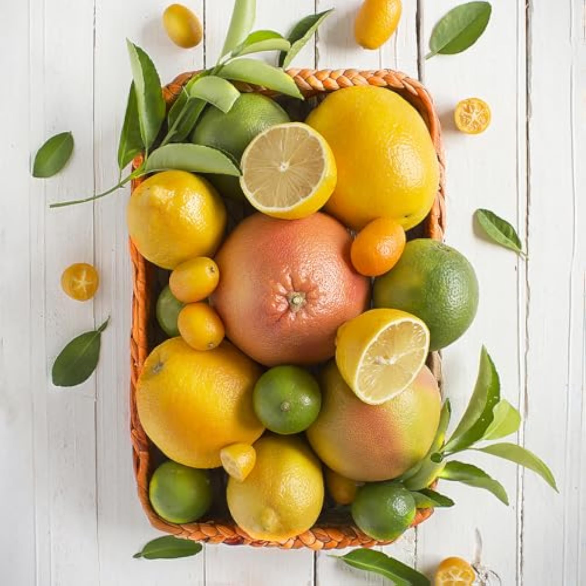 Brown Woven Plastic Fruit Basket for Kitchen Storage