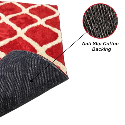 Image of The First Home Decor Modern Anti Slip doormats for Entrance Living Room Bedroom Kitchen Bathroom Doormat 1.5x3 feet (D2D17)
