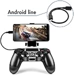 PS4 Controller Phone Clip, PS4 Slim Pro Controller Grip for Android Smart Phone, 180 Degree Gaming Holder Mount Stand Bracket for PlayStation 4 Game Controller 6 in Samsung, Pixel, OnePlus