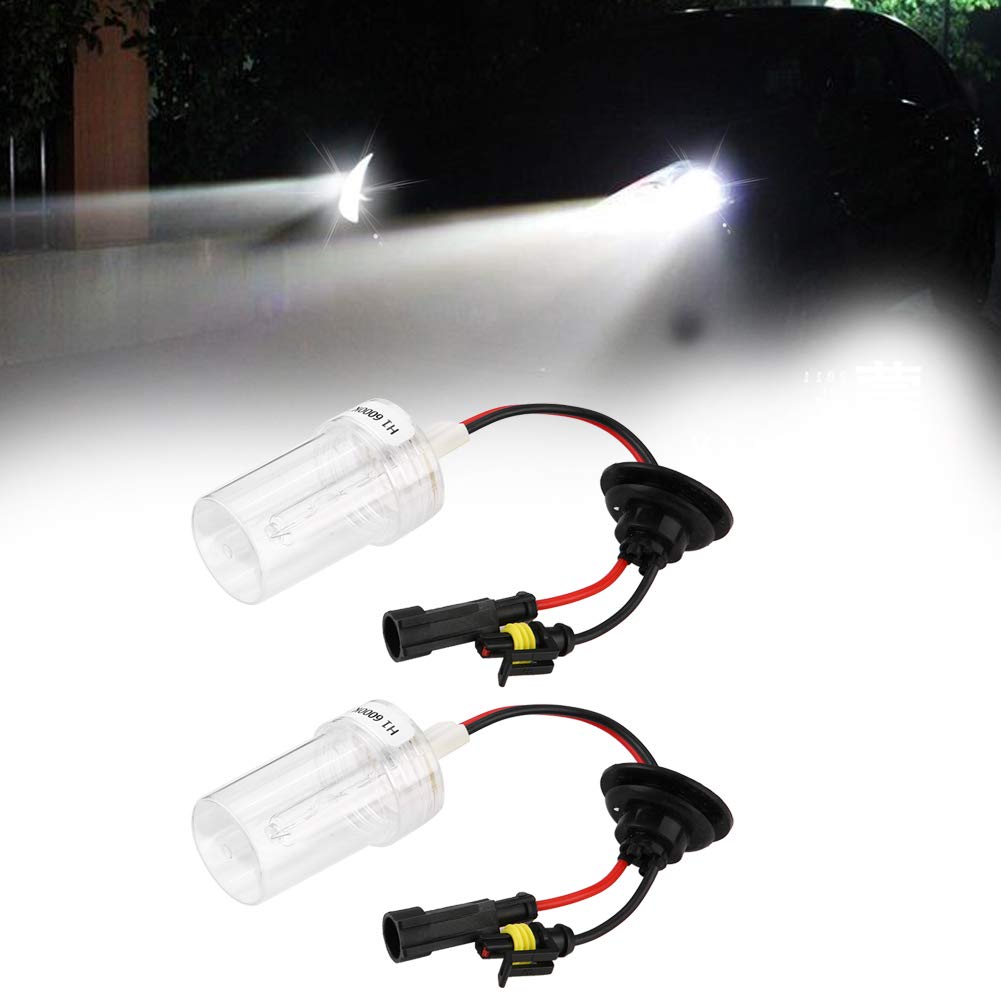 Xenon 100w, 2PCS Lampadine Xenon H1 6000K 100W 3000h Centralina Xenon Lampade Kit di ricambio ad alta luminosità