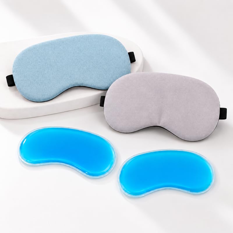 Ice Gel Eye Mask for Dark Circles Soft Adjustable Fit-image-24