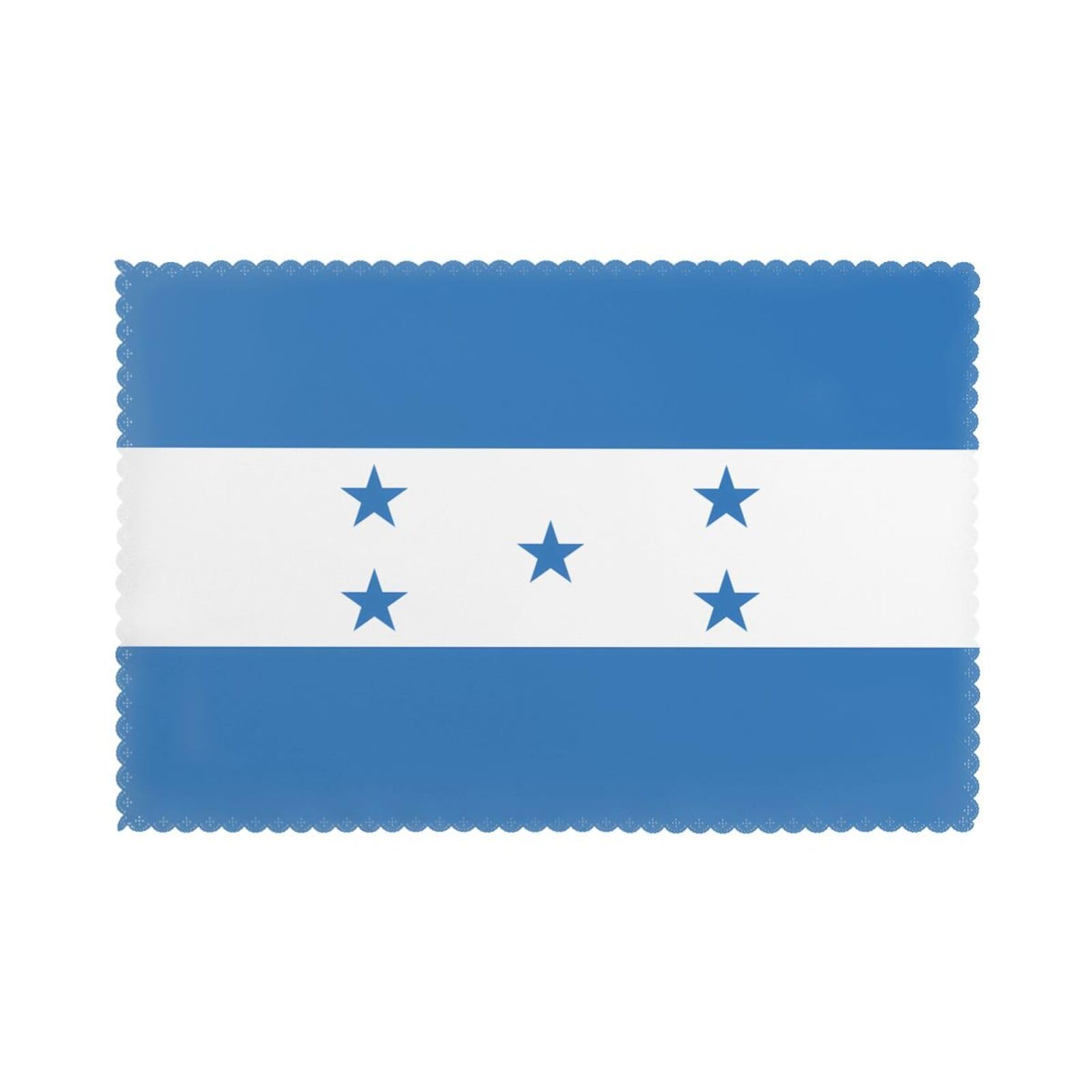 Flag of Honduras Placemats set of 6, insulated, washable, suitable for kitchen, dining room, parties, etc.