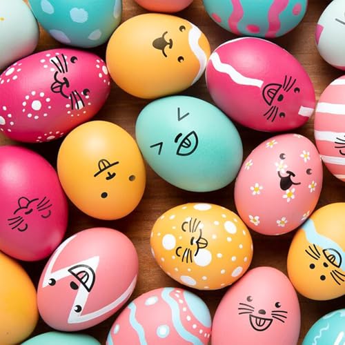 Image of Edible Markers for Easter Eggs Decorating- 12PCS Edible Marker Food Coloring Pens Set Drawing Double Side Writers Tools for Cake Decorations, Cookies, Frosting, Macaroons, Chocolate