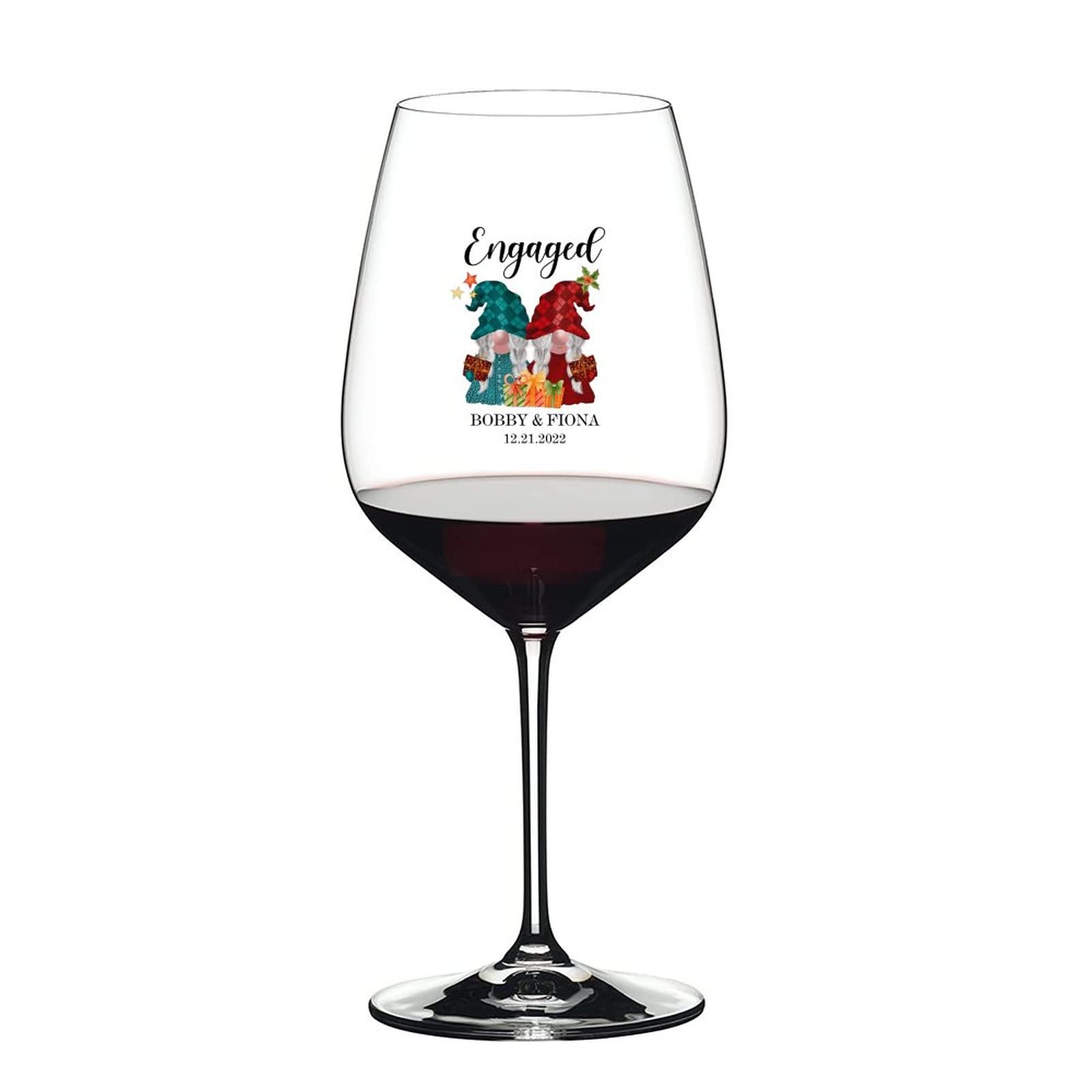 Juego de 2 copas de vino tinto para mamá, regalos de compromiso para hombres y mujeres, perfectos para los amantes del vino, 17 onzas