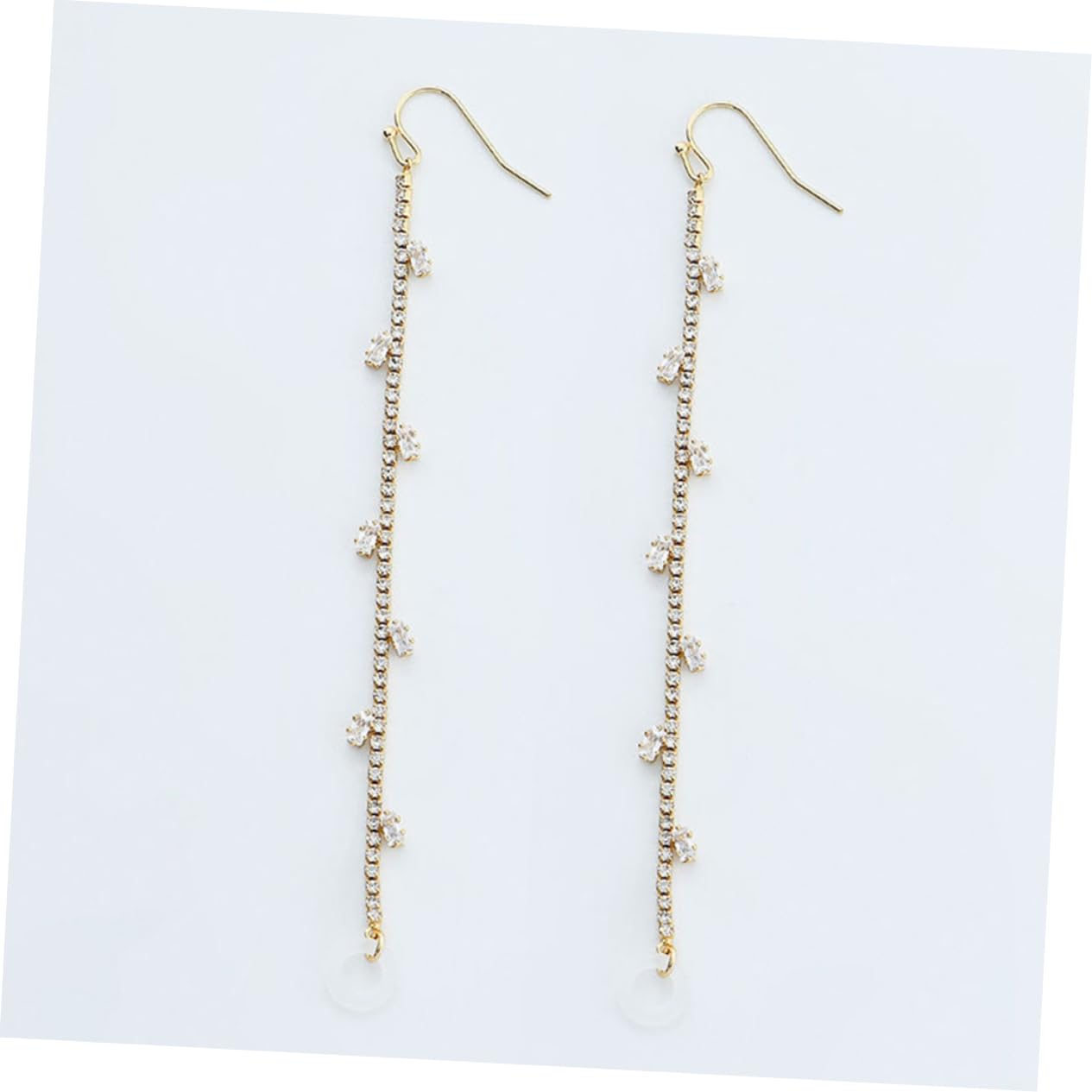 Orecchini A Catena Per Auricolari Anti-Smarrimento - Donna, Design Alla Moda, Oro - Foto 3