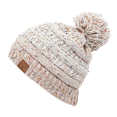 C.C Unisex Ribbed Confetti Knit Beanie (HAT-33)