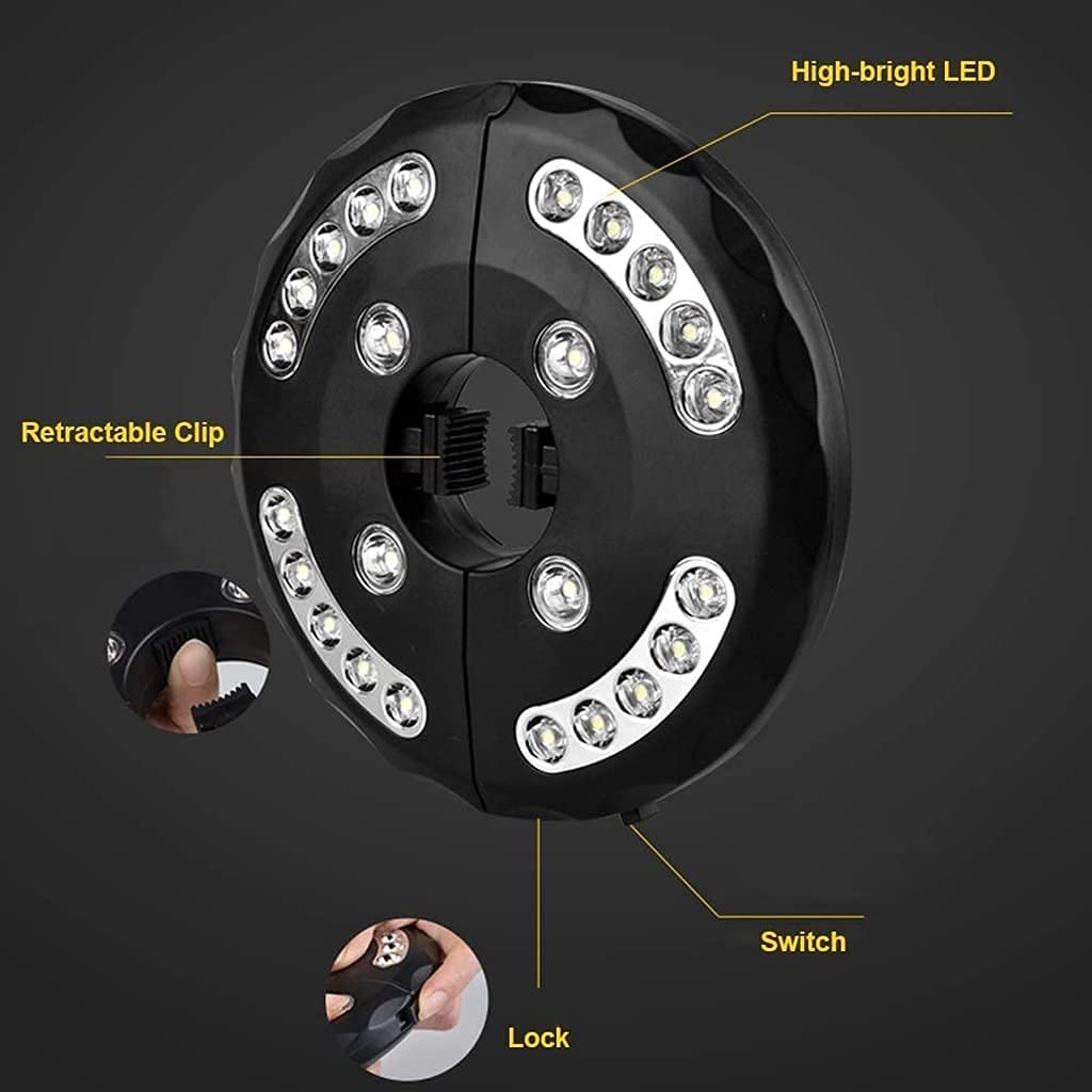 ADITAM Lumières de Parapluie de décoration de Patio, lumière de Parapluie de terrasse Rechargeable, 24 lumières LED 3 Modes de lumière de Parapluie sans Fil à Commande USB pour tentes de Camping ou
