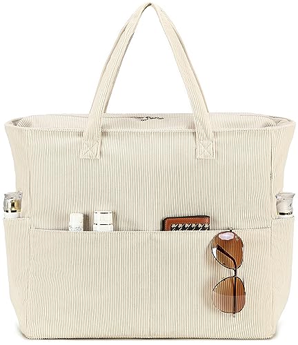 LEDAOU Große Strandtasche mit reißverschluss Damen Wasserdicht Umhängetasche Tragetasche shopper saâ€¦ – Miniatur