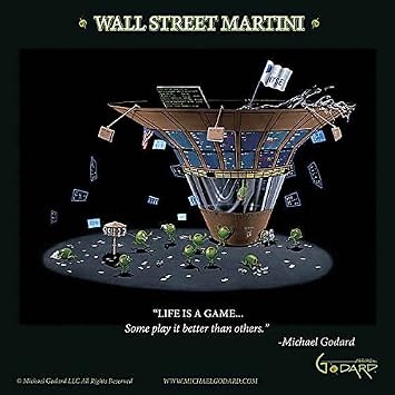 Picture Peddler Wall Street Martini Michael Godard Humor Funny Cocktail Fantasy Print Poster 12x12