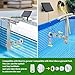 Pool Fountain for Above and In-ground Pool With 12-Color LED Lights,Solar Lights With Remote Control For Pool,360°Adjustable Waterfall Pool Sprinkler Fountain for Cooling & Relaxation,Pool Accessories