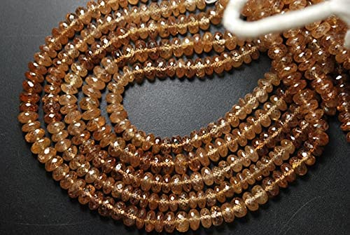 Zircon brun naturel en rondelles facettées 5.5mm pour création de bijoux DIY