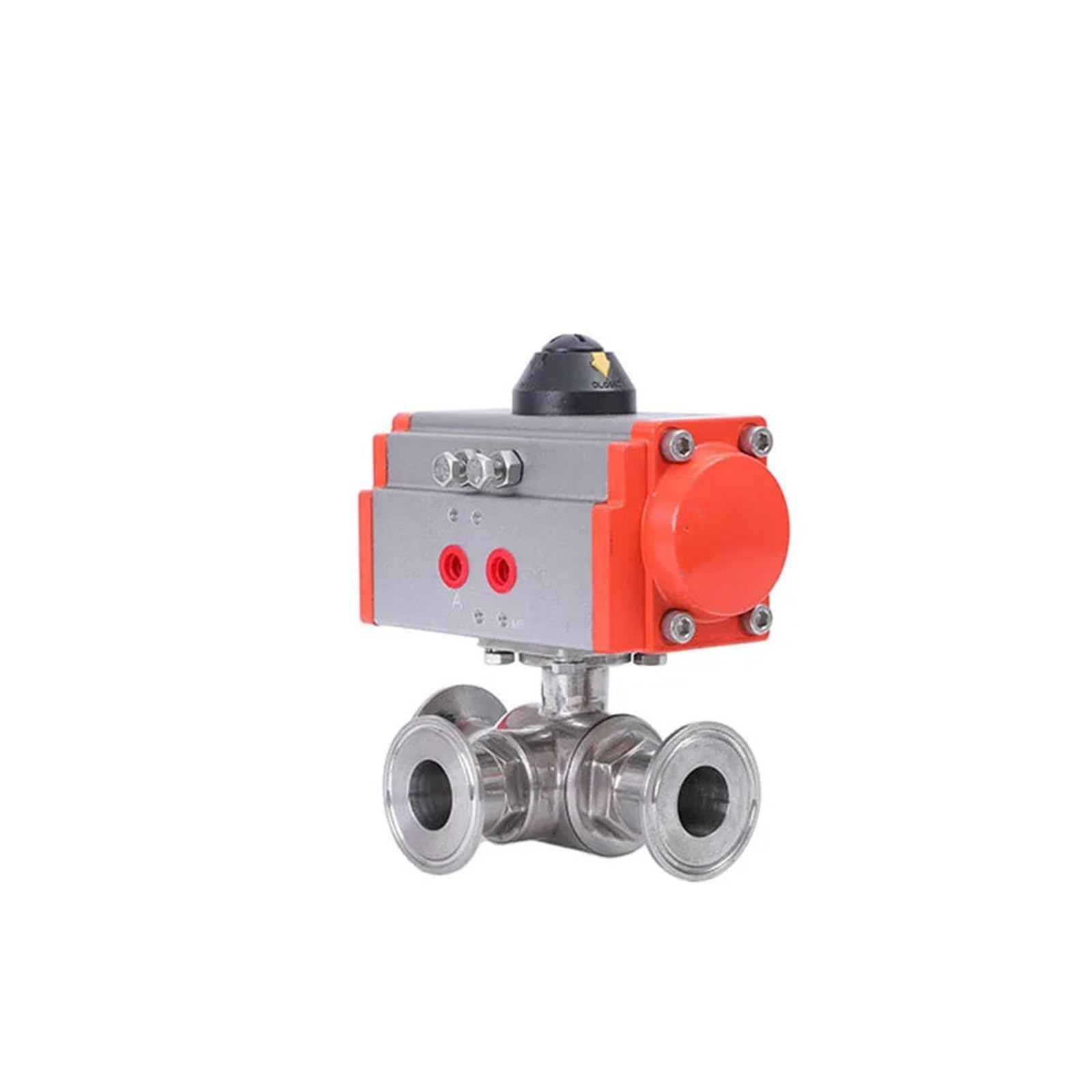 Robinet à bille à trois voies pneumatique double effet en inox 32mm déconnexion rapide