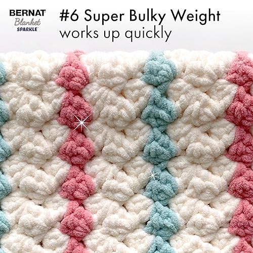 Image of Bernat Blanket Sparkle Lavender Yarn - 2 Pack of 10.5oz /300g - Polyester - #6 Super Bulky - 220 Yards - Knitting & Crochet