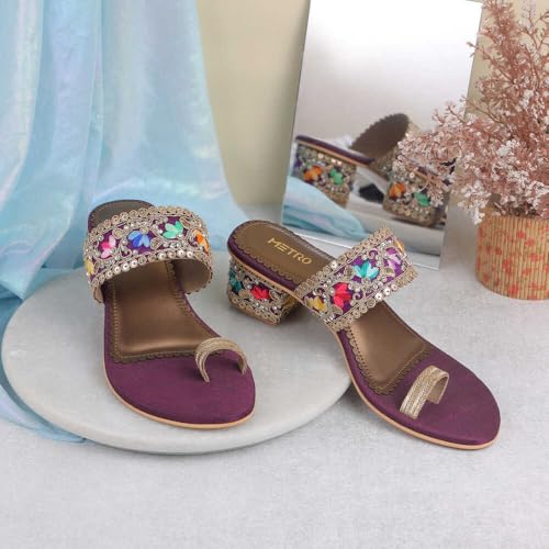 Image of Metro Women Elegance Ethnic & Traditional Slip-on Sandal
