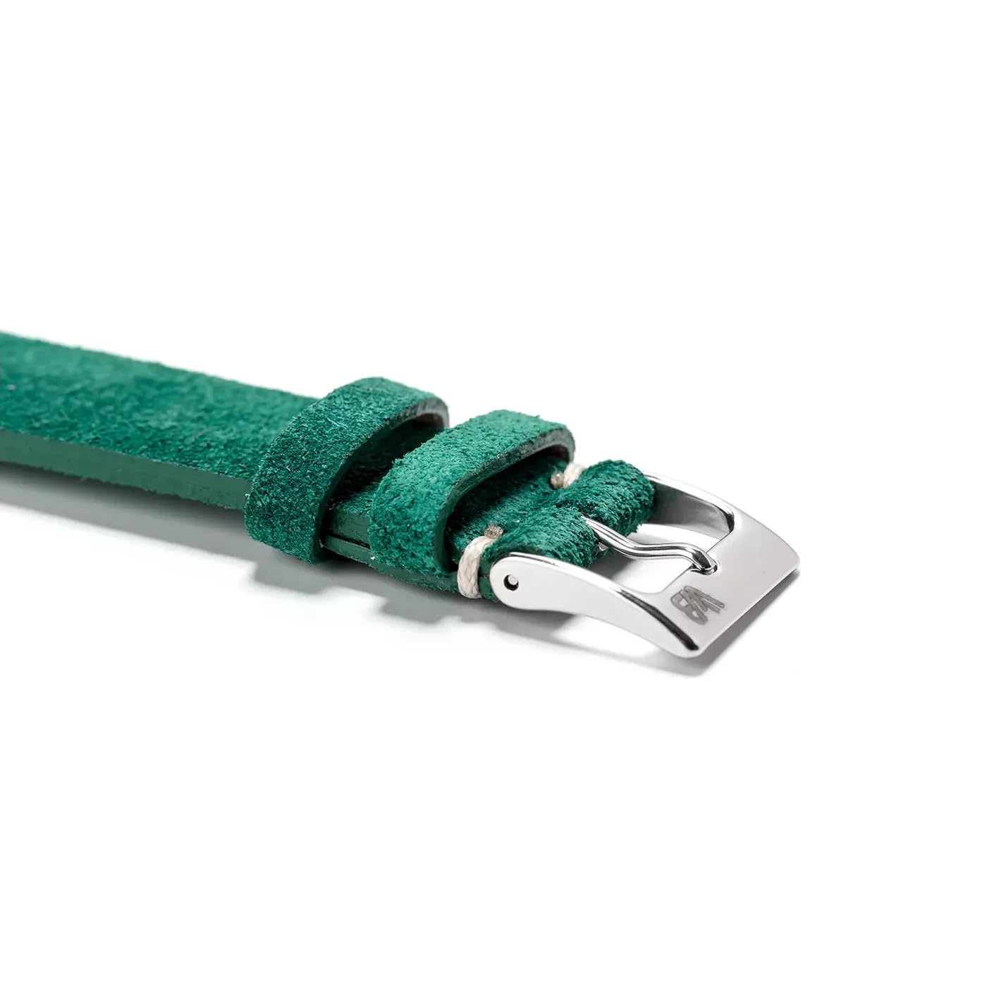 Wildleder-Uhrenarmband | 19 Farben - 18, 19, 20, 21, 22 mm - Schließe: Silber Poliert | Leder | Ersatz-Armband