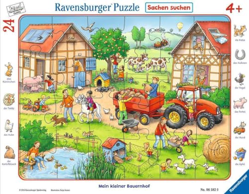 Ravensburger Puzzle pour Enfants - 06582 My Little Farm - Puzzle à Cadre pour Enfants à partir de 4 Ans, avec 24 pièces