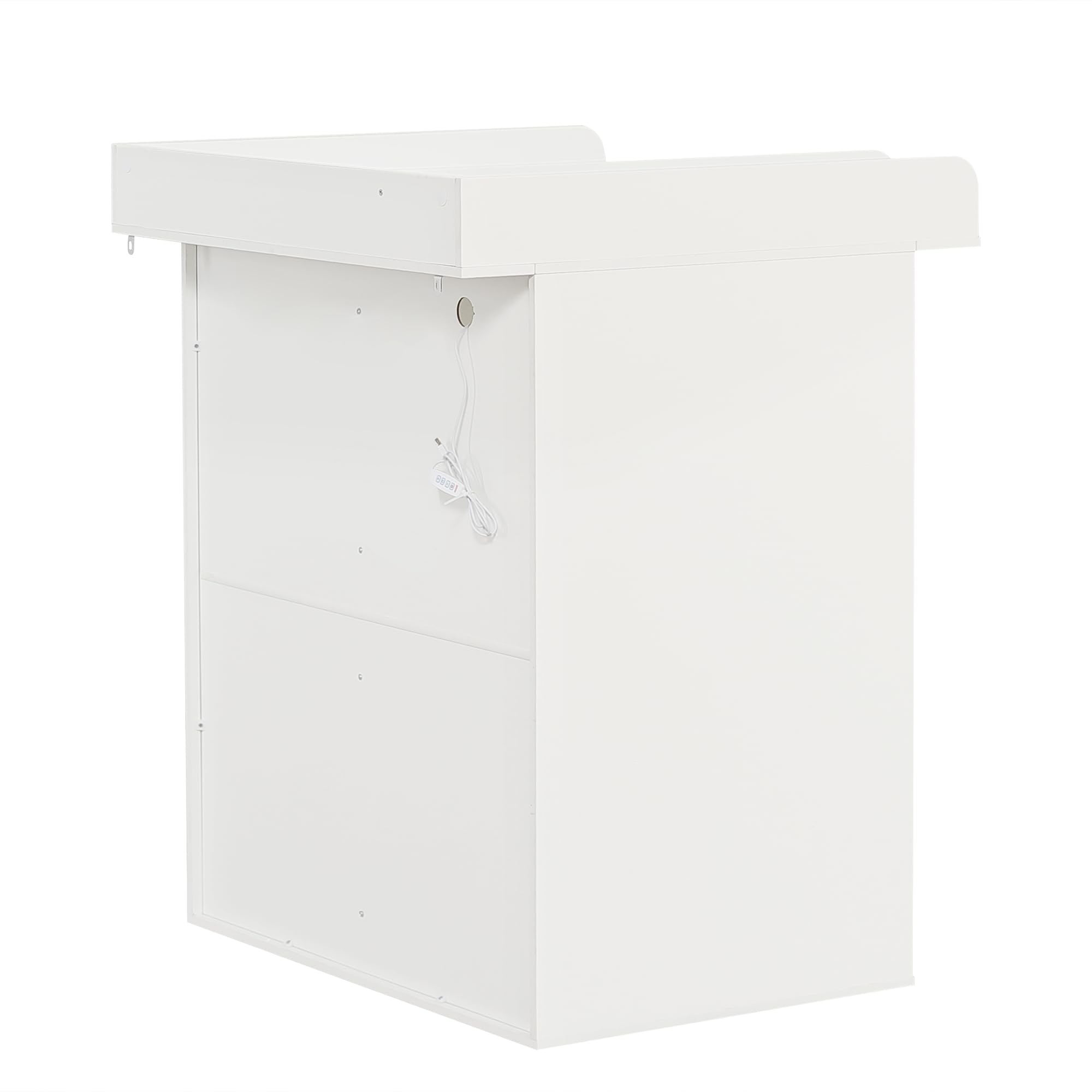 Fasciatoio bianco, con illuminazione a LED regolabile (colore e luminosità), 2 cassetti, molto spazio, fasciatoio con divisori