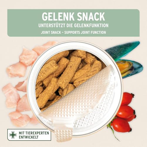 AniForte Gelenk Snack für Hunde 300g mit Grünlippmuschel für die Gelenke, hoher Hühnchen Fleischanteil, Funktionssnack getreidefrei statt Gelenktabletten für Knochen & Gelenke